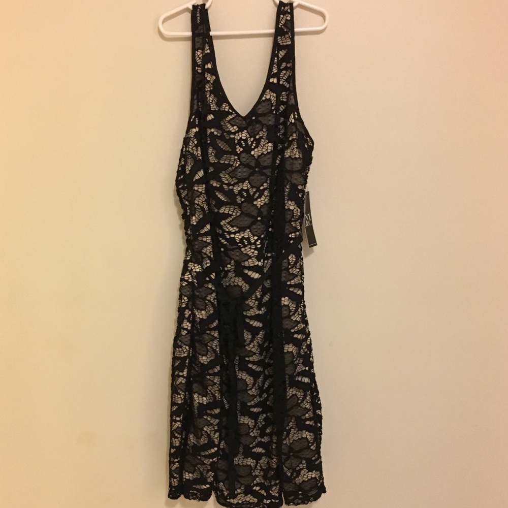 New York & Company Black Lace Dress